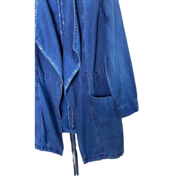 ANTHROPOLOGIE HEI HEI LONG DENIM PARKA LINEN BLEND‎ SIZE XS - Picture 3 of 9